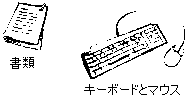 書類 キーボードとマウス