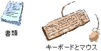書類 キーボードとマウス