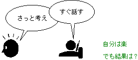 さっと考え、すぐ話す。自分は楽でも結果は?